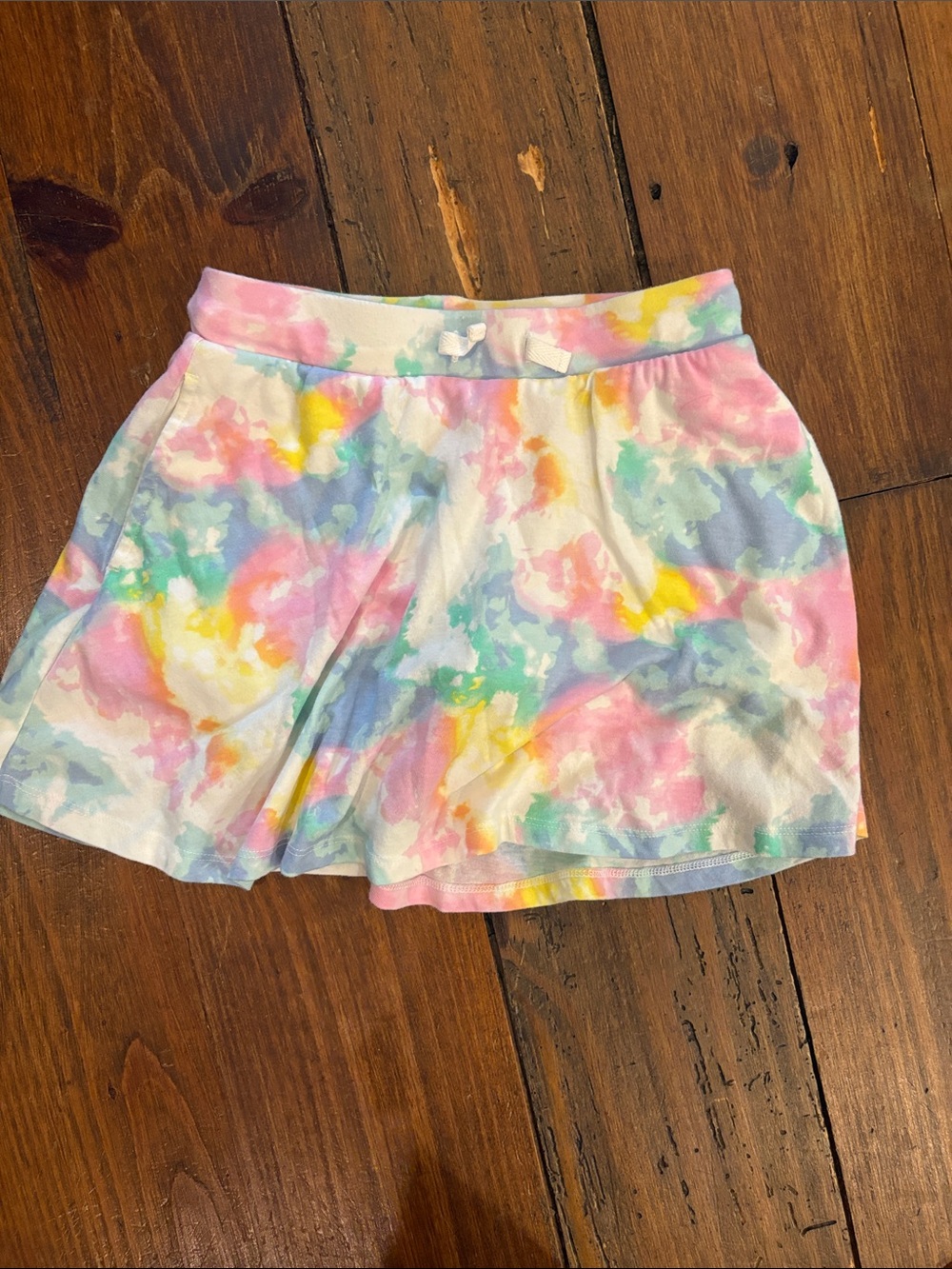 Cat & Jack Pastel Tie-Dye Skort - Pink, Yellow, Blue, Green
